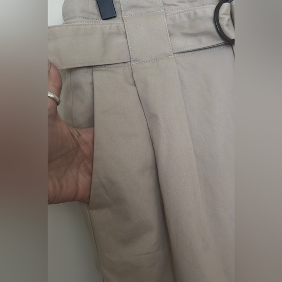 Banana Republic Cruz Pleated Wide-Leg Tan Pants - Size 6 - Picture 5 of 7